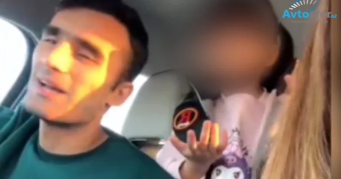 Bütün qaydaları eyni anda pozan sürücü övladını da təhlükəyə atıb “TikTok” çəkir VİDEO