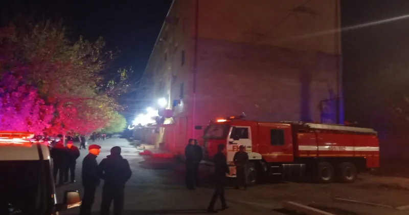 Кадры момента обрушения блока жилого дома в Геранбое ВИДЕО