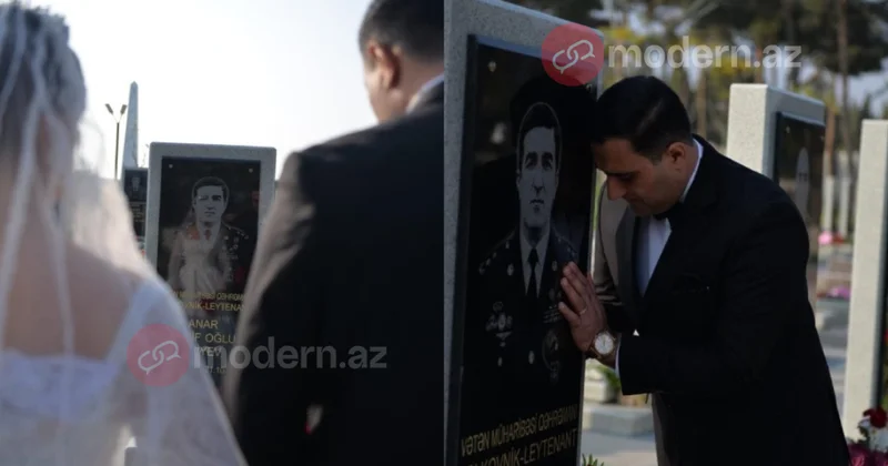 Şəhid məzarından başlayan toy: Bu günü illərlə gözlədik