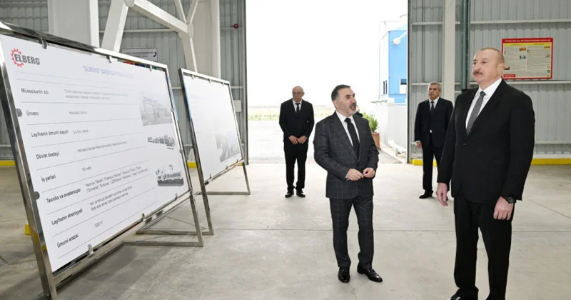 Алиев принял участие в открытии завода минеральной каменной ваты AZWOOL