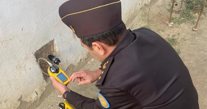 “Yanar dağ”ın yaxınlığındakı evlərə metan qazı sızıb FOTOLAR