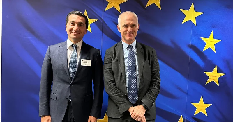 Hikmət Hacıyev Brüsseldə mühüm görüşlər keçirdi Fotolar