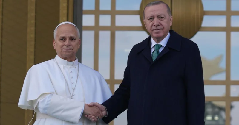 Ərdoğan Roma Papasını qəbul etdi Fotolar