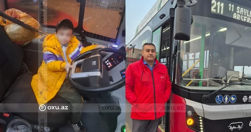 Yolun ortasında oynayan azyaşlı, naməlum qadın və məsuliyyətsiz bağça: Avtobus sürücüsü uşaq oğurluğunun QARŞISINI ALDI?