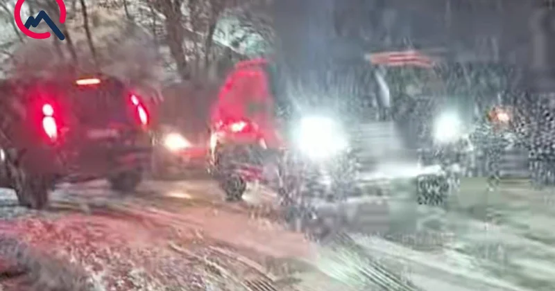 Hacıkənddə yollar buz bağladı Fotolar