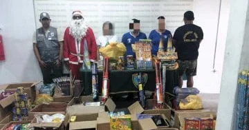 Şaxta baba geyimində olan polislər xüsusi əməliyyat keçiriblər...