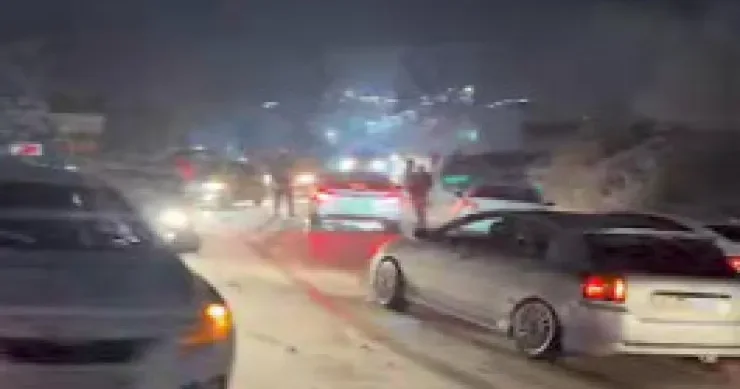 Göygölə güclü qar yağdı: maşınlar yolda qaldı FOTOLENT