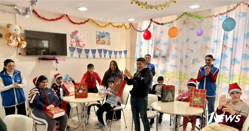 По инициативе Лейлы Алиевой в Мингячевирском детском неврологическом санатории организовано новогоднее празднество для детей