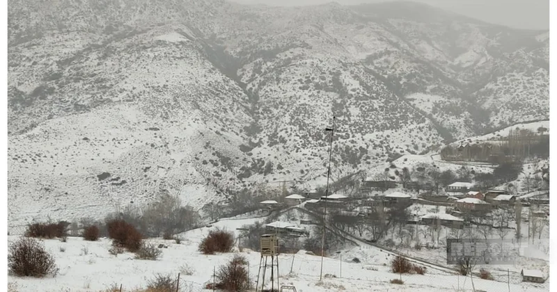 В высокогорных районах Ордубада высота снежного покрова достигла 25 см