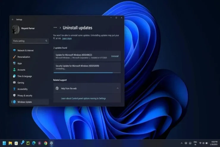 Microsoft Windows 11 i yenidən sındırdı bəzi funksiyalar yeniləmə ilə işləməyi dayandırdı