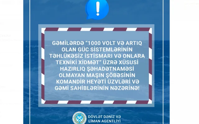 DDLA gəmiçilik şirkətlərinə sirkulyar məktub ünvanlayıb