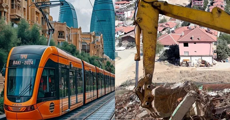 Bakıda böyük söküntü başlayır Tramvay xətti haradan keçəcək?