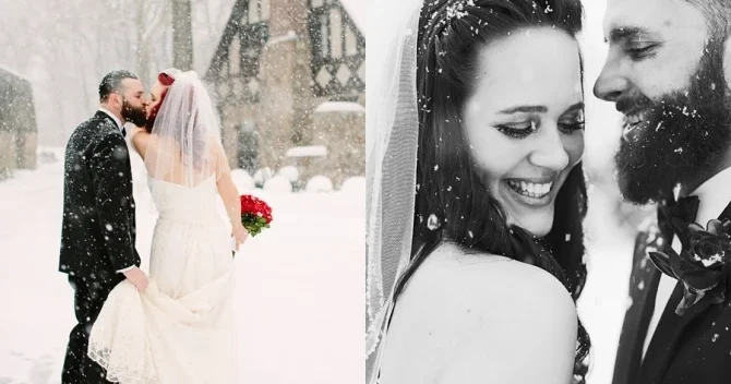 Qarda möhtəşəm toy fotoları (FOTO)