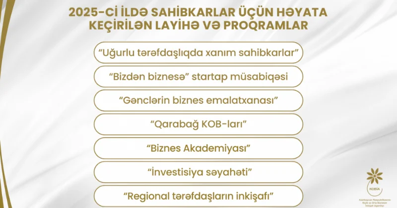 2025 ci ildə sahibkarlar üçün bir sıra layihə və proqramlar icra edilib