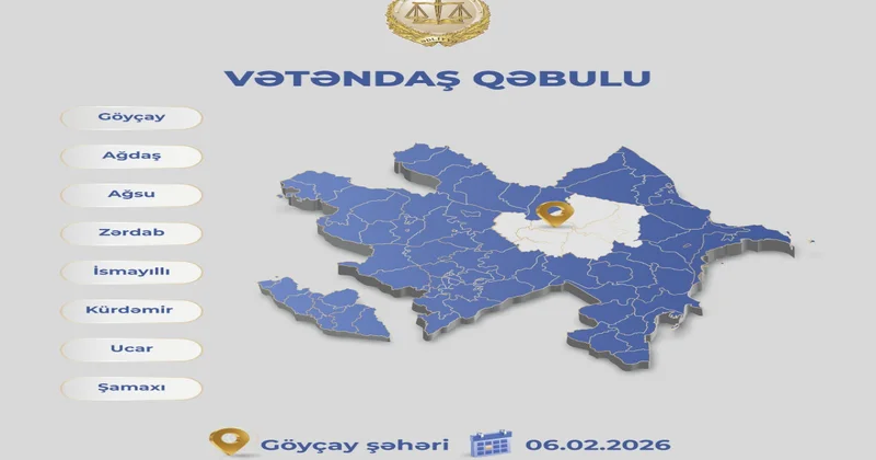 Ədliyyə naziri Göyçayda vətəndaşları qəbul edəcək