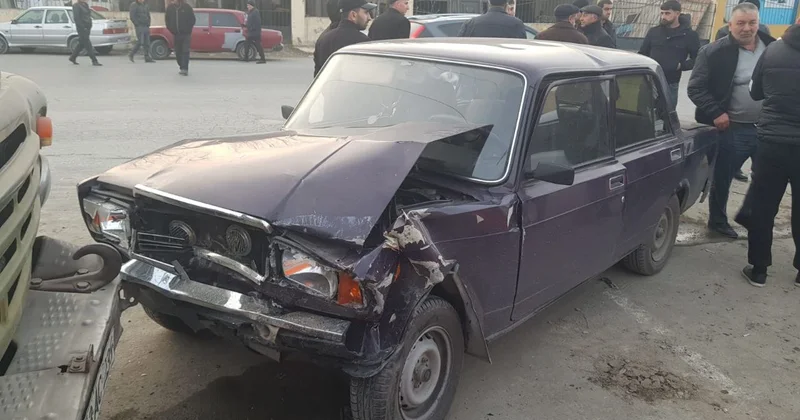 Göyçayda zəncirvari qəza olub, bir nəfər xəsarət alıb FOTO/VİDEO