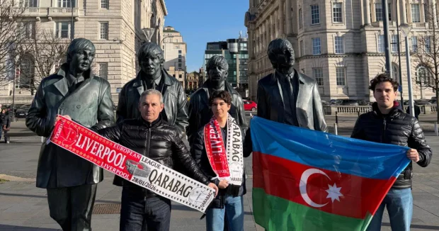 Азербайджанские болельщики в Ливерпуле