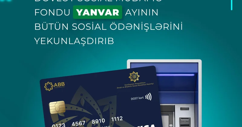 Yanvar ayının bütün sosial ödənişləri yekunlaşdırılıb