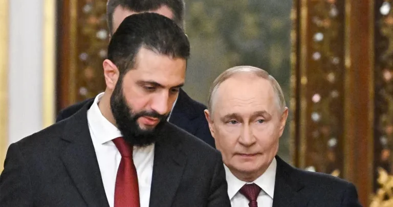 Путин и аш Шараа обсудят тему военных РФ в Сирии Песков