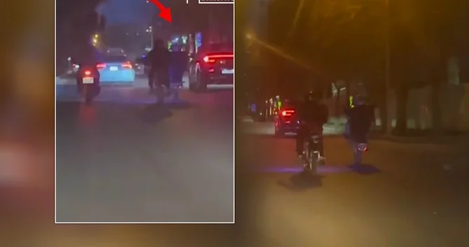 Bakıda sürücü motosikleti şahə qaldıraraq təhlükə yaratdı ANBAAN VİDEO