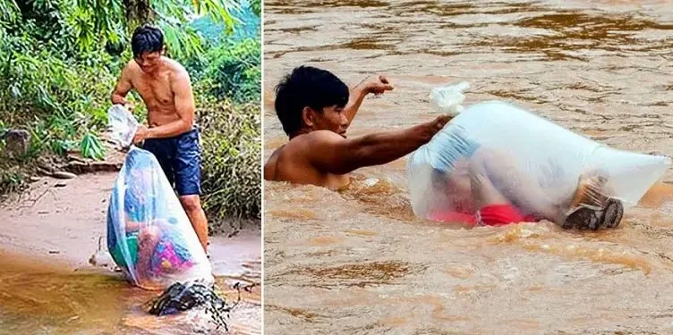 Hər gün məktəbə belə gedirlər: atalar və övladları... FOTO