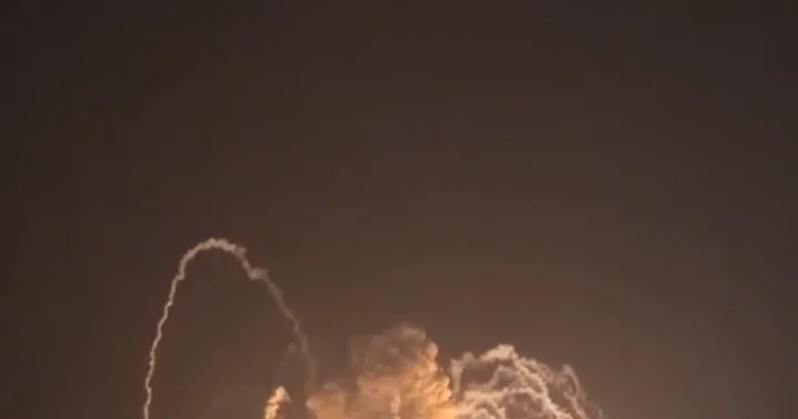 Момент взрыва пусковой установки баллистической ракеты в Иране ВИДЕО