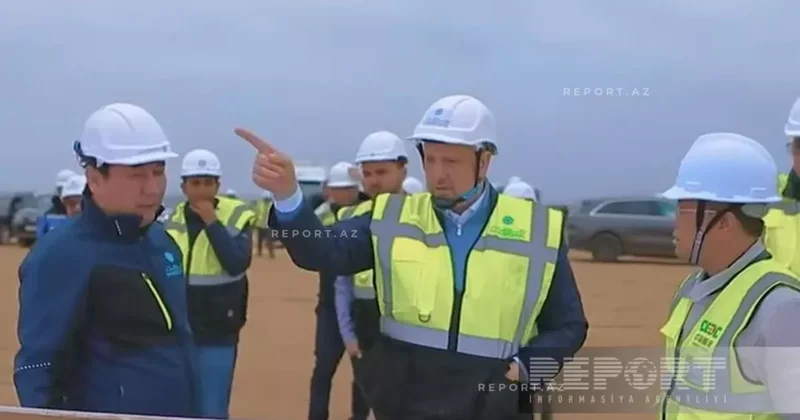 Представители Masdar посетили Билясуварскую солнечную электростанцию ФОТО