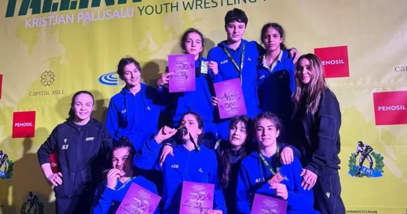 Yeniyetmə güləşçilərimiz Estoniyada 5 medal qazandılar