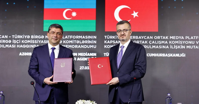 Azərbaycan Türkiyə Birgə Media Platforması ilə bağlı Anlaşma Memorandumu İMZALANDI FOTO