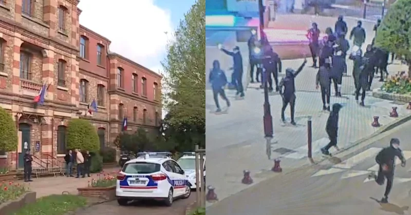 Parisdə bələdiyyə binasına hücum edildi SEÇKİSONRASI TƏXRİBAT?