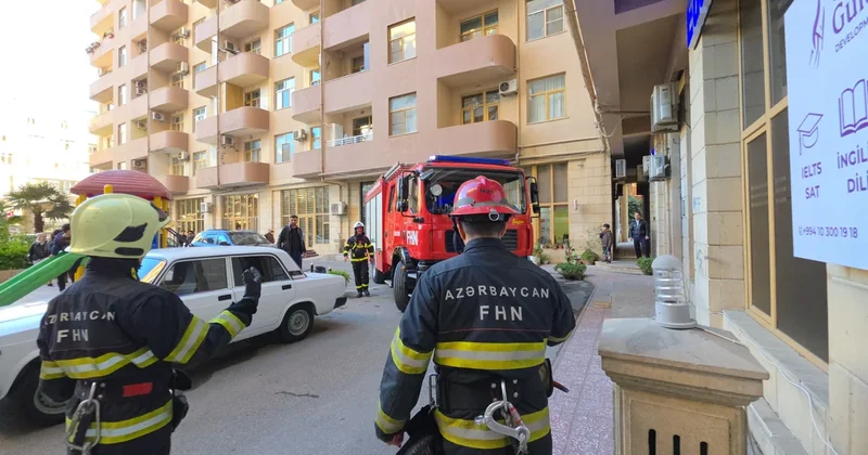 FHN Bakıda təlim keçirdi: Yanğın avtomobilləri binaya yaxınlaşa bilmədi FOTO/VİDEO