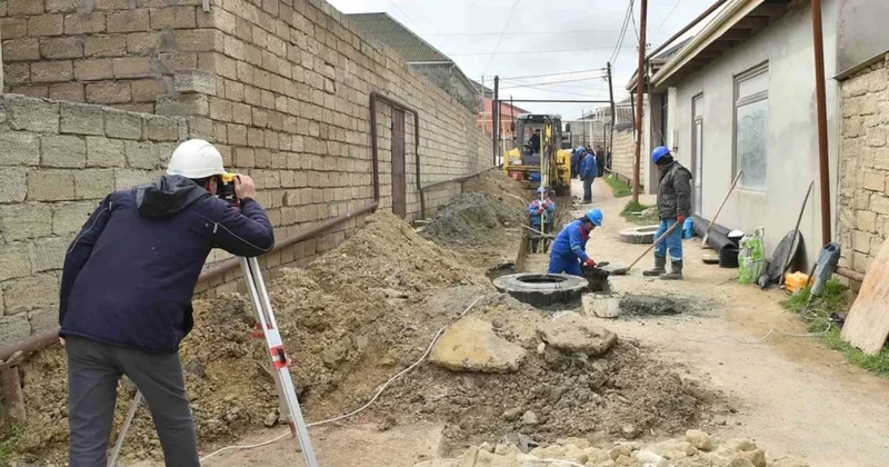 Sabunçuda daxili kanalizasiya kollektorunda baş vermiş çökmə aradan qaldırılacaq