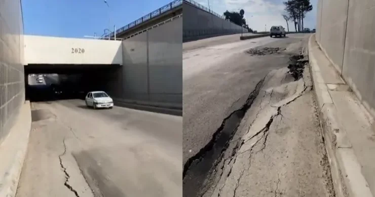 Sabunçu tunelindəki çökmə aradan qaldırılacaq
