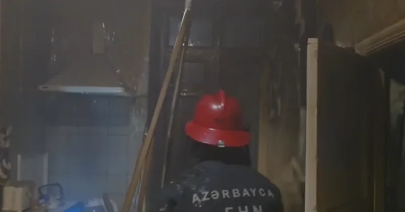 Nəsimi rayonunda yaşayış binasında yanğın baş verib, bir nəfər ölüb