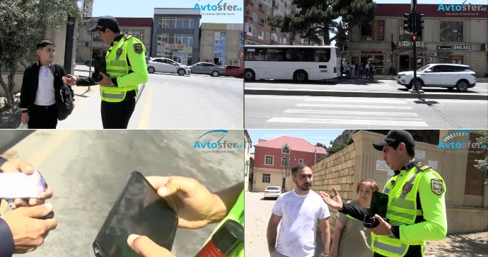 Abşeronda işıqforun qırmızı işığında keçən piyadalar CƏRİMƏLƏNDİ VİDEO
