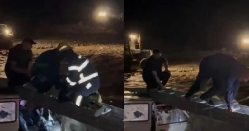 Girdiman çayında selə düşən 3 nəfər xilas edildi FOTO