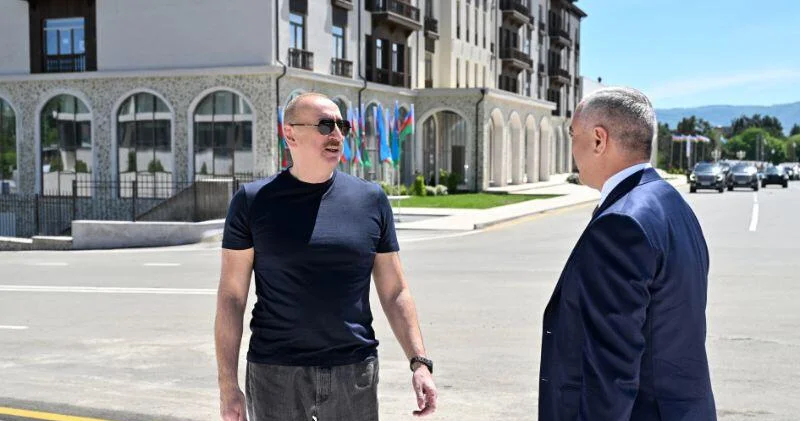 Президент Ильхам Алиев принял участие в открытии Культурного центра в городе Ханкенди после реконструкции ФОТО