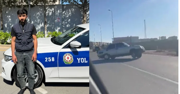 Toy karvanında avtoşluq edib təhlükə yaradan sürücü həbs edildi VİDEO