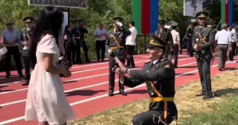 Hərbi İnstitutda unudulmaz anlar: Leytenantın MARAQLI ADDIMI VİDEO