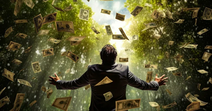 Helikopterlə göydən dollar yağdırdılar Onun ŞƏRƏFİNƏ