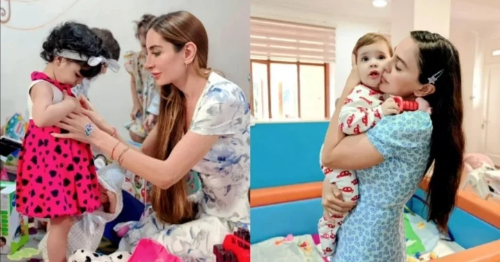 Arzu və Leyla Əliyevalar körpələr evində