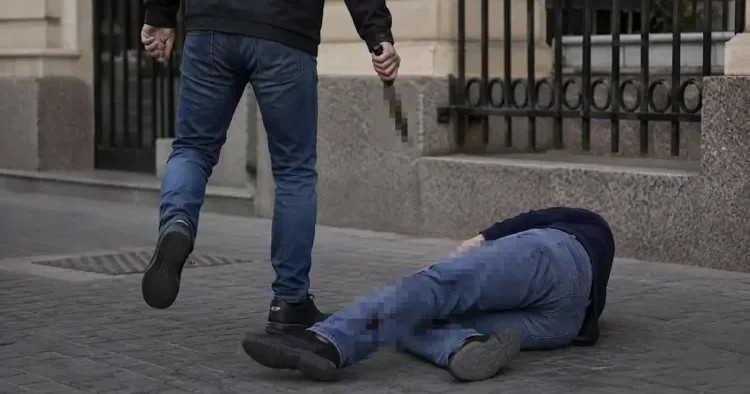 Bakıda nazirliyin binası qarşısında bıçaqlanma: Saxlanılan var