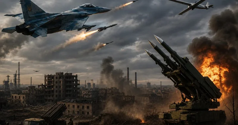 Ukrayna Baş Qərargahı: Gecə hücumu zamanı 132 dron və raket məhv edildi