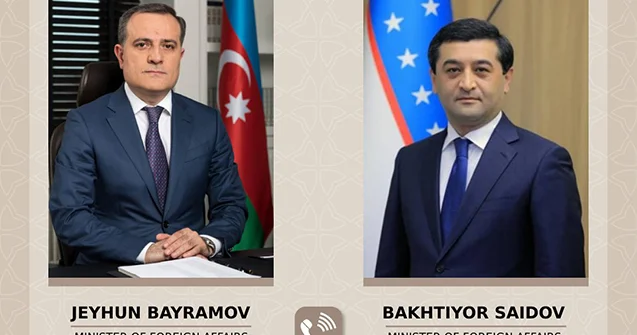 Bayramov özbəkistanlı həmkarı ilə danışdı