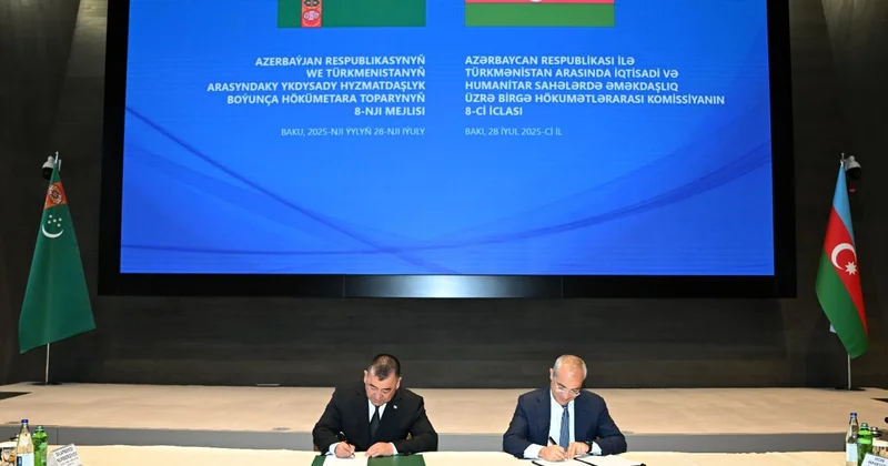 Azərbaycan Türkmənistan iqtisadi tərəfdaşlığının genişləndirilməsi üzrə sənəd imzalanıb