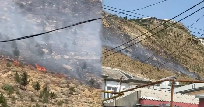 Səbaildə səhərdən başlayan yanğın davam edir: Külək alovu ətrafa yayır