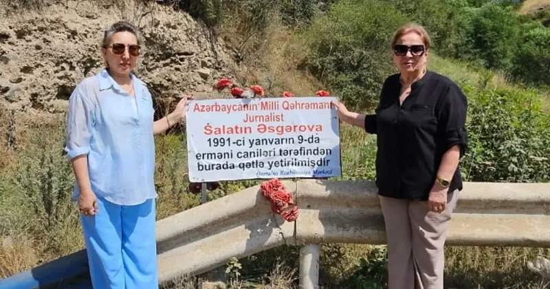 Müəllimlər Salatın Əsgərovanın şəhid olduğu yerə getdilər FOTOLAR