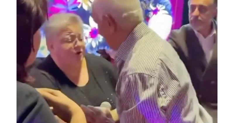 Xalq artistinin əlini öpmək istədi, az qala yıxılacaqdı (Video)
