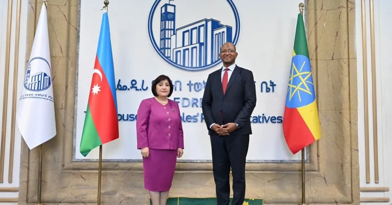 Sahibə Qafarova Efiopiya Xalq Nümayəndələri Palatasının sədri Tagasse Çaffo ilə görüşüb FOTO