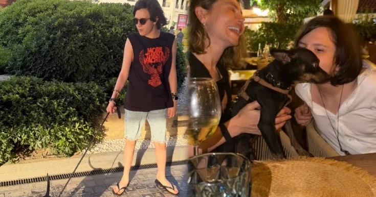 Günay Musayeva oğlu ilə Bakıda istirahət edir Fotolar